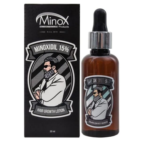 Лосьйон для росту волосся та бороди minoxidil:15% (50 мл)