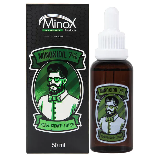 Лосьйон для росту бороди minoxidil:7%  (50 мл)ㅤ