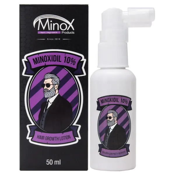 Лосьйон для росту волосся та бороди minoxidil:10% (50 мл)