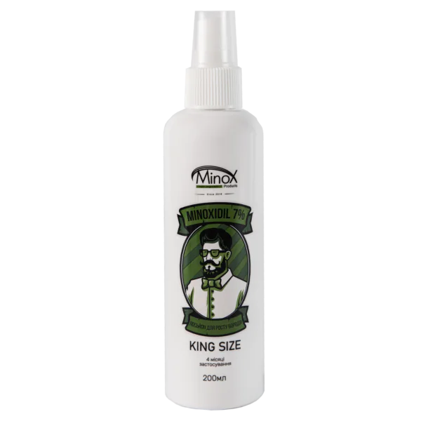 Лосьйон для росту бороди minoxidil:7%  (200 мл)ㅤ