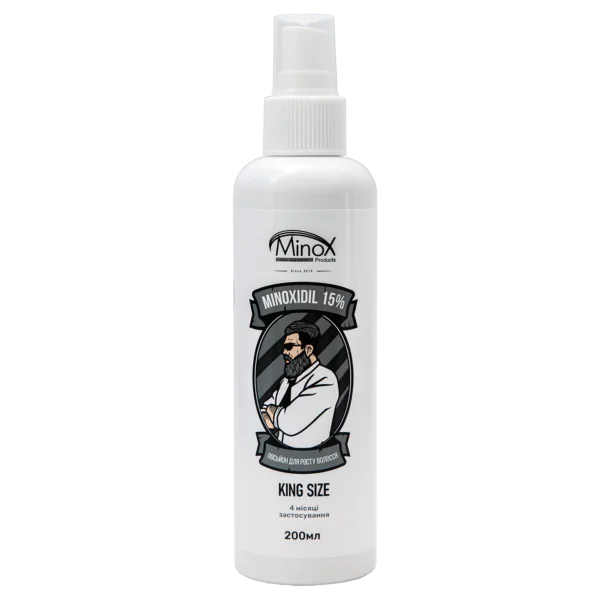 Лосьйон для росту волосся та бороди minoxidil15%(200 мл)