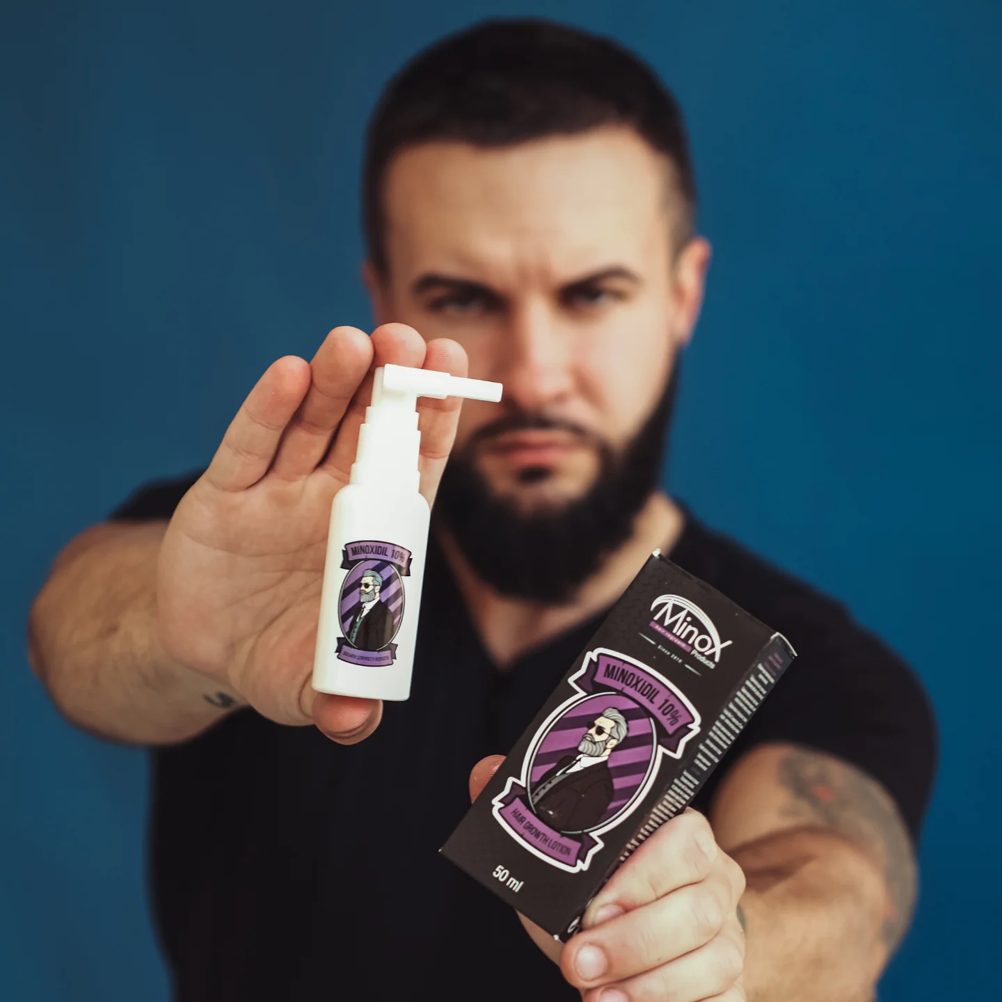 Лосьйон для росту волосся та бороди minoxidil:10% (50 мл)