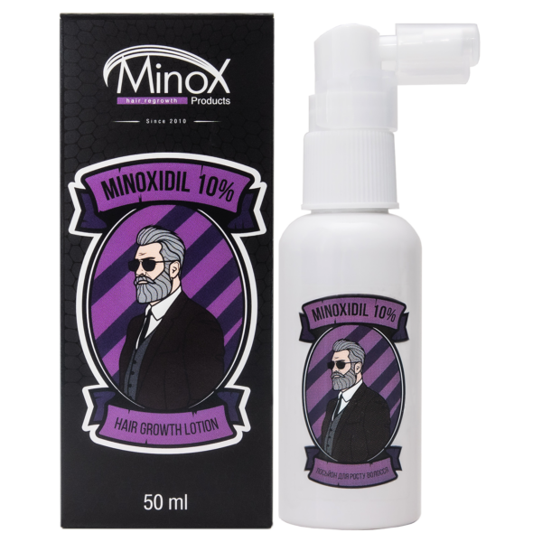 Лосьйон для росту волосся та бороди minoxidil:10% (50 мл)