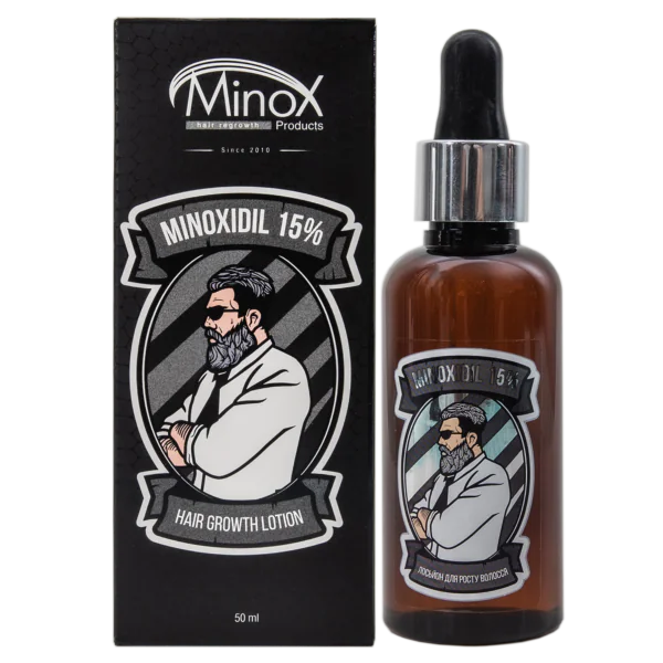 Лосьйон для росту волосся та бороди minoxidil:15% (50 мл)