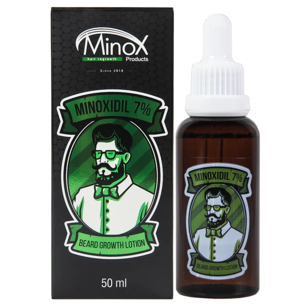 Лосьйон для росту бороди minoxidil:7%  (50 мл)ㅤ