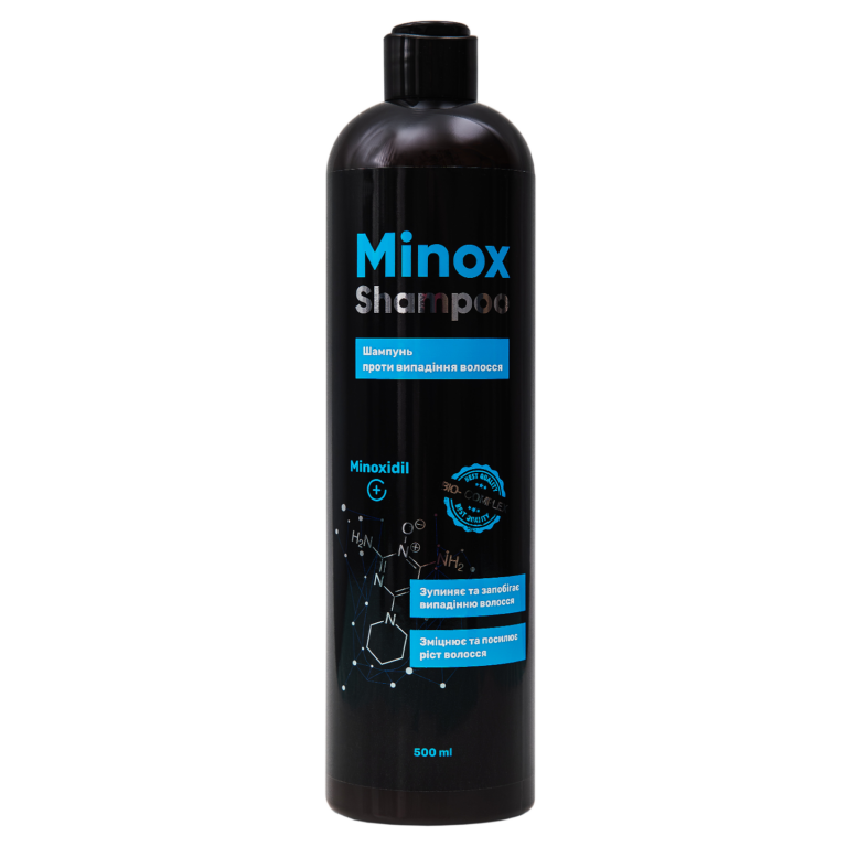 Шампунь з міноксидилом від випадіння волосся 500 мл - MinoX.ua