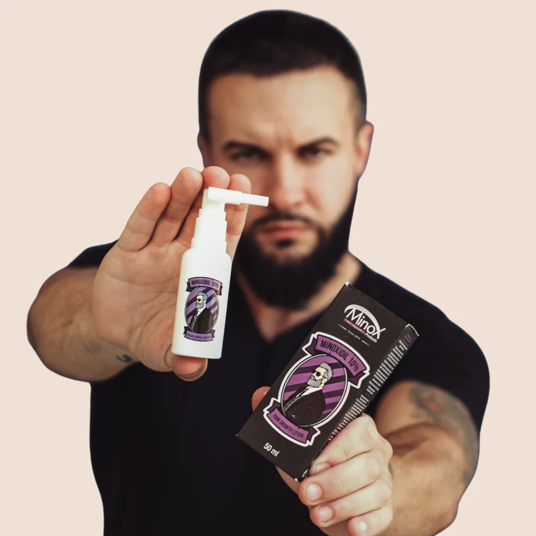 Лосьйон для росту волосся та бороди minoxidil:10% (50 мл) Лосьйон для росту волосся та бороди minoxidil:10% (50 мл)